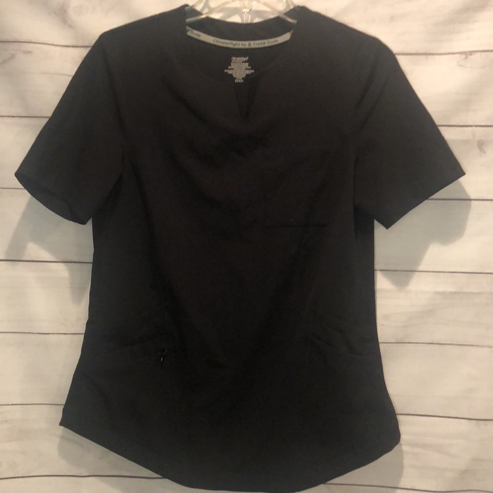Cuddle Duds Scrub Climate Right Black Size XS